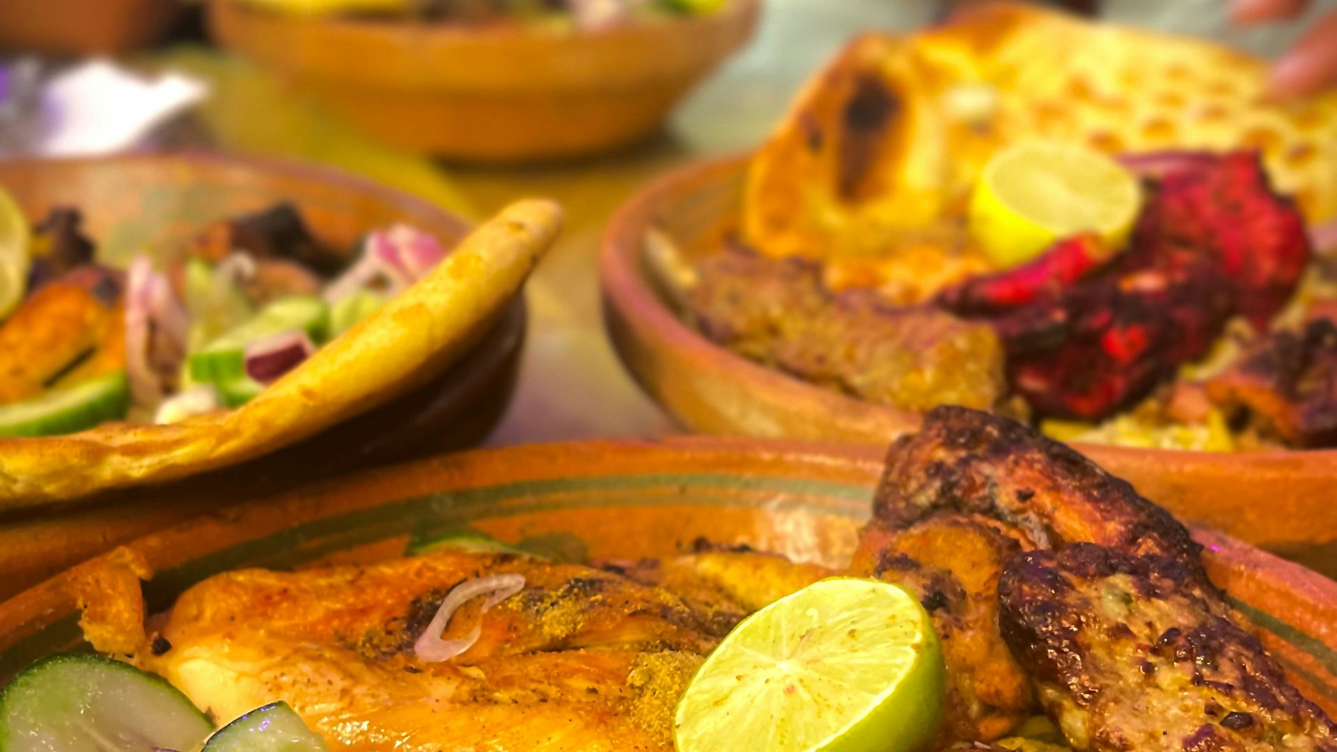 a close up of a plate of food on a table