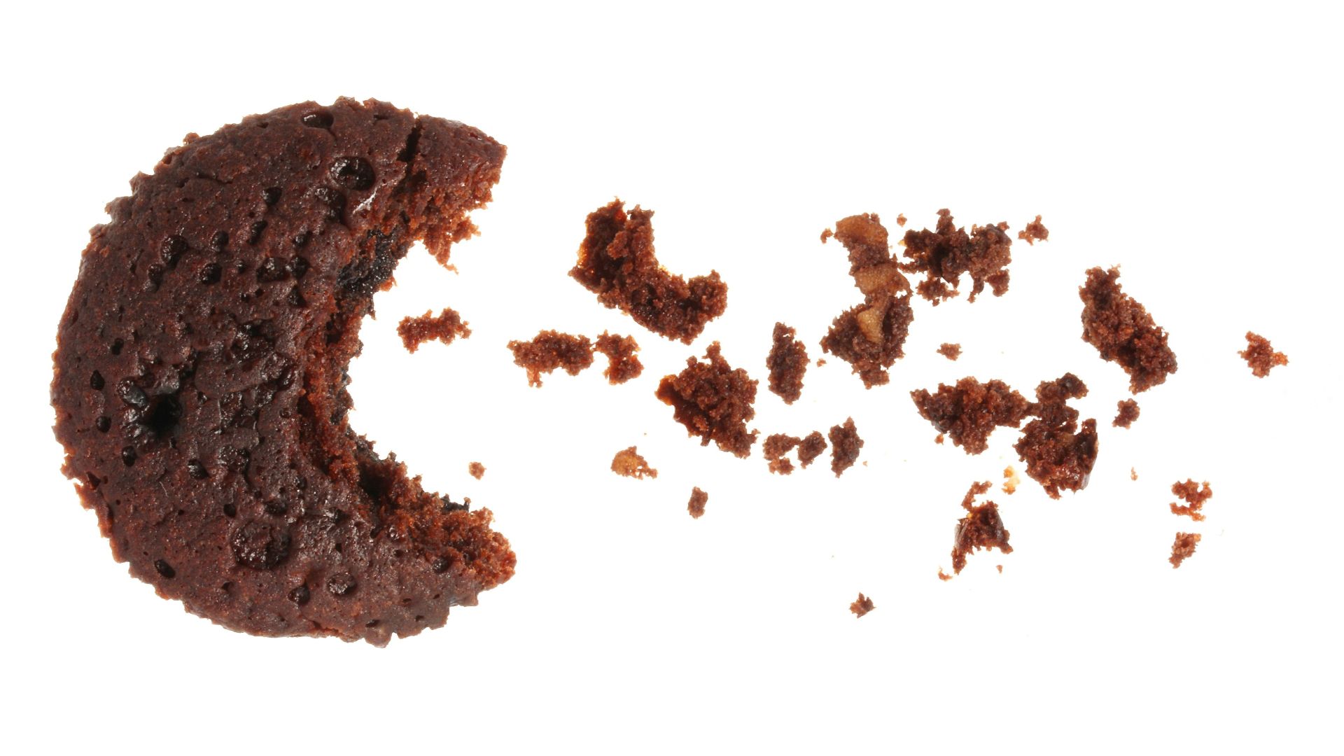 brown and white powder on white background