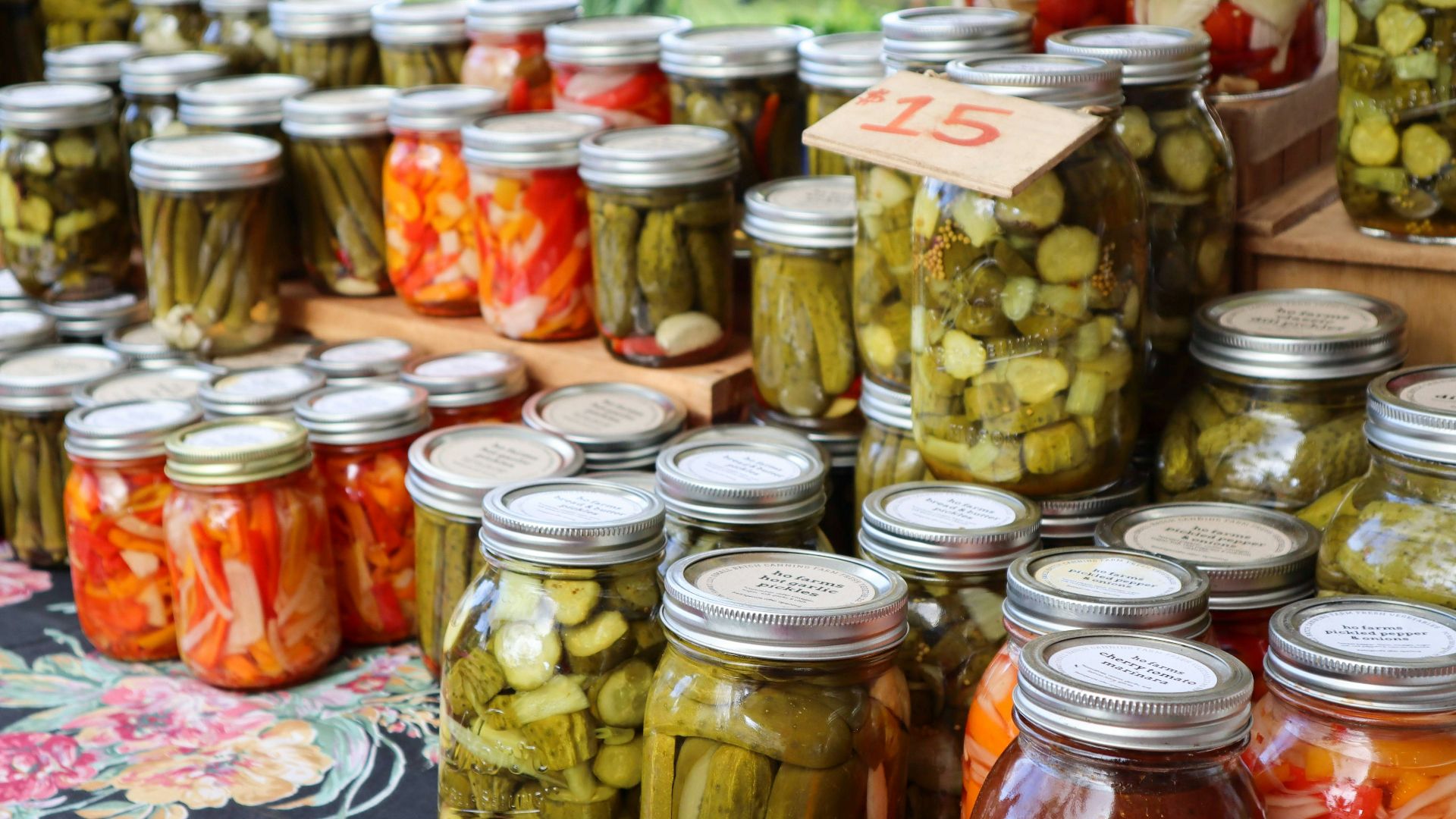 clear glass jars with candies