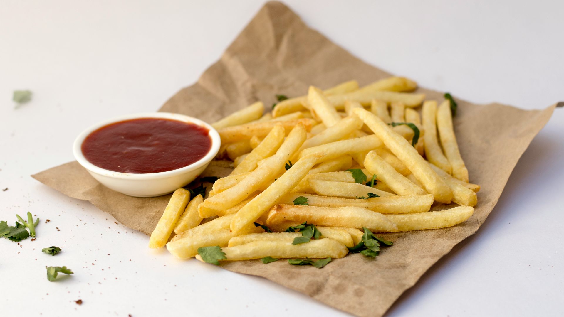 fries and ketchup