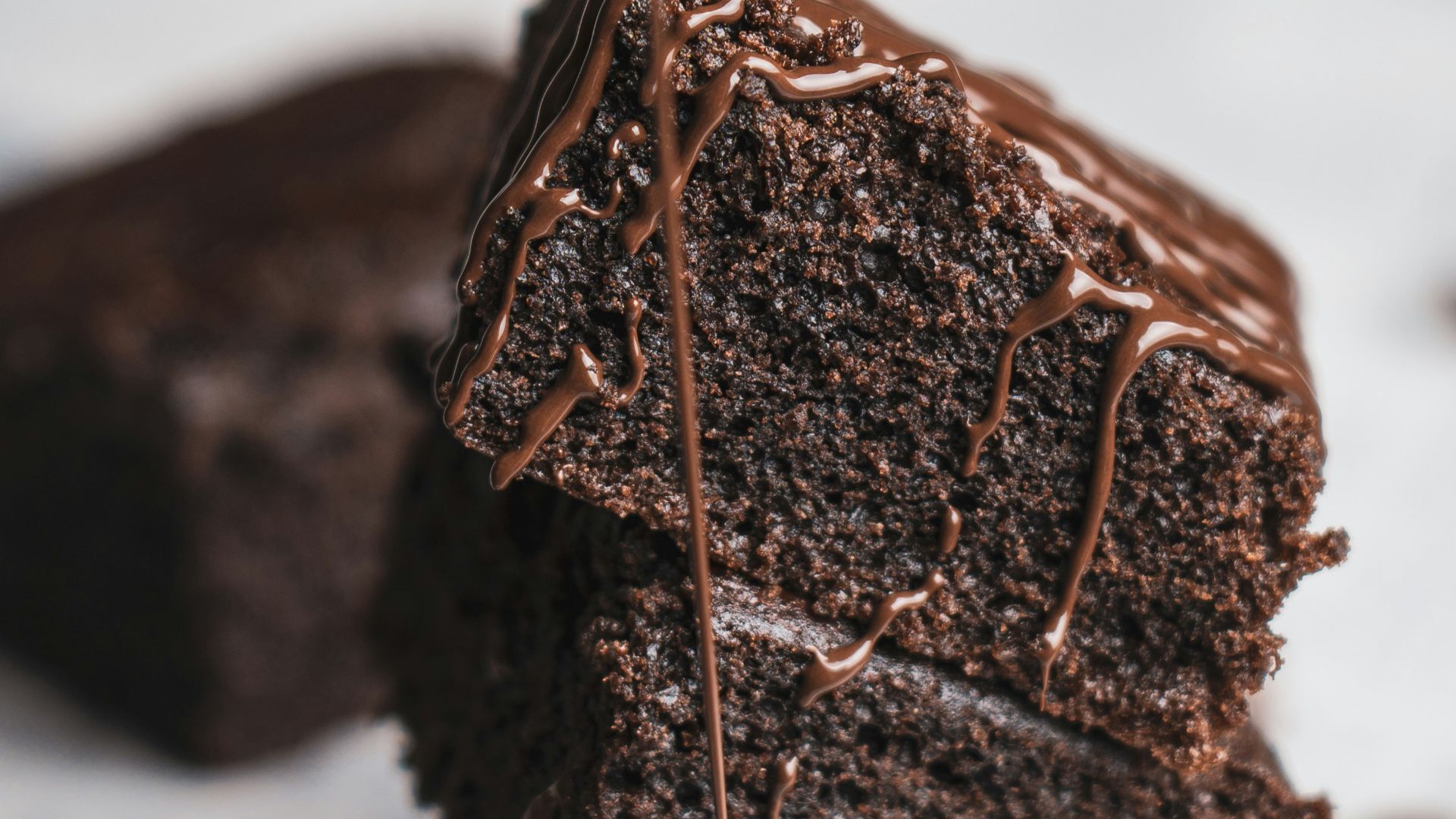 chocolate cake on white ceramic plate