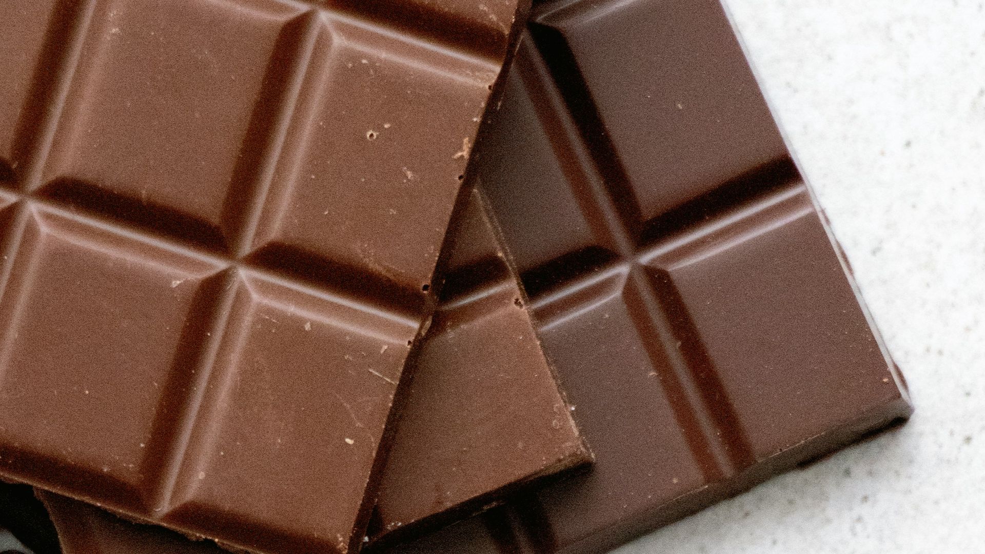 chocolate bar on white table