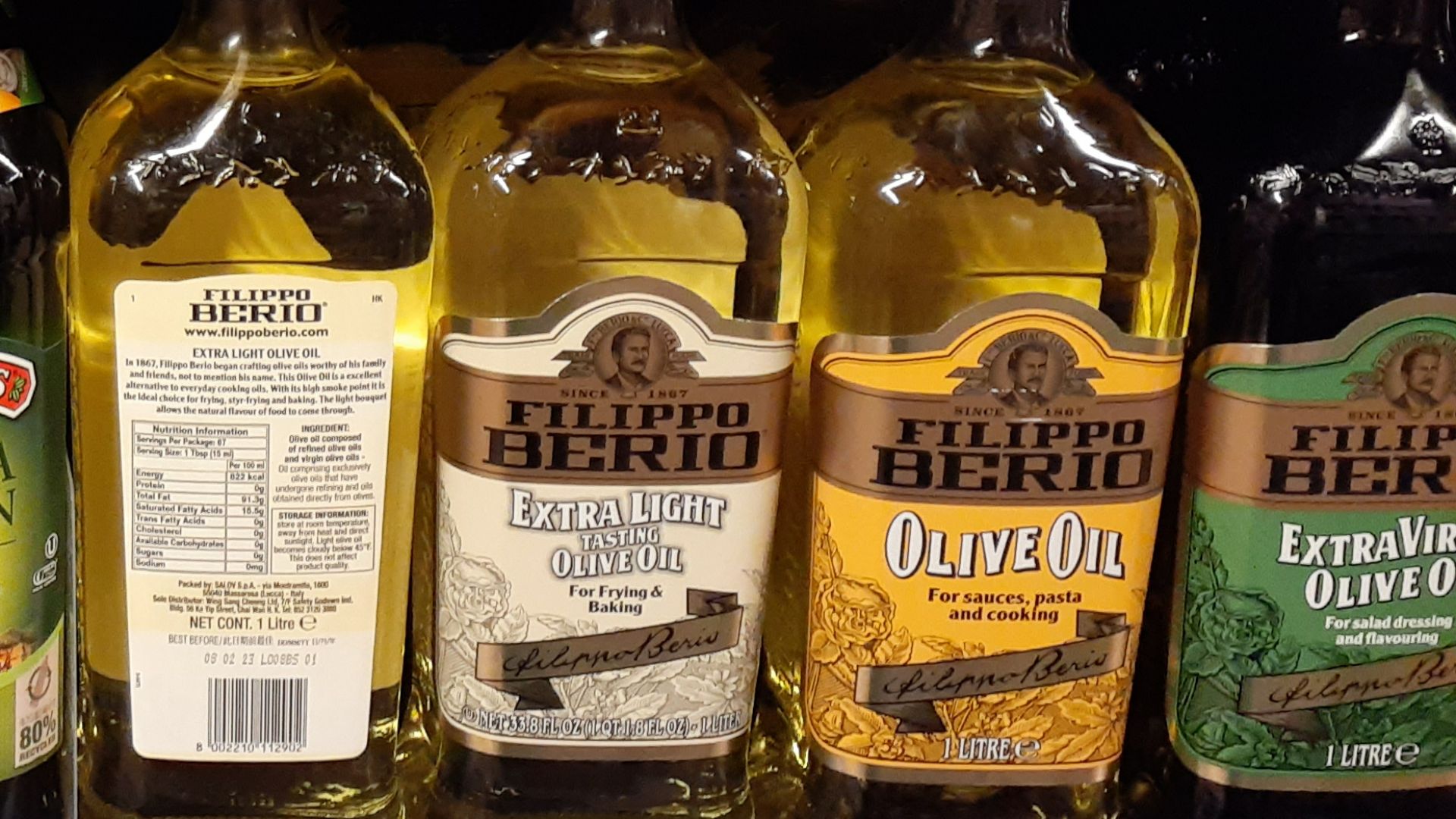 File:HK 西環 Sai Ying Pun supermarket goods Filippo Berio n Borges Olive oil bottles August 2021 SS2.jpg