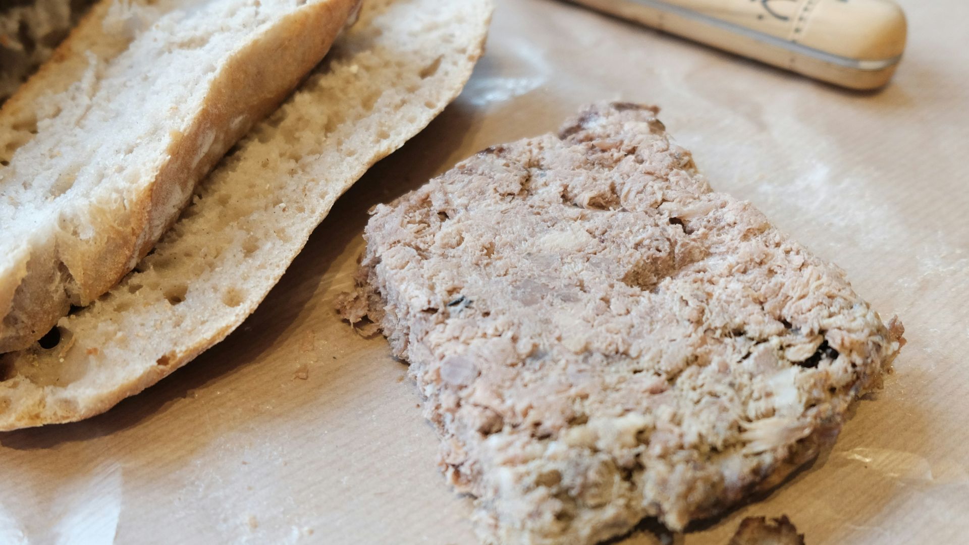 bread on white tissue paper