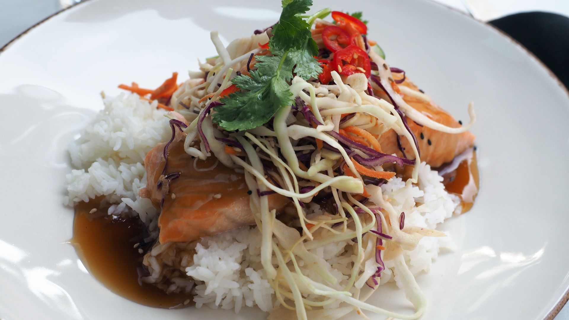 File:Salmon Teriyaki at restaurant Same Same But Different.jpg