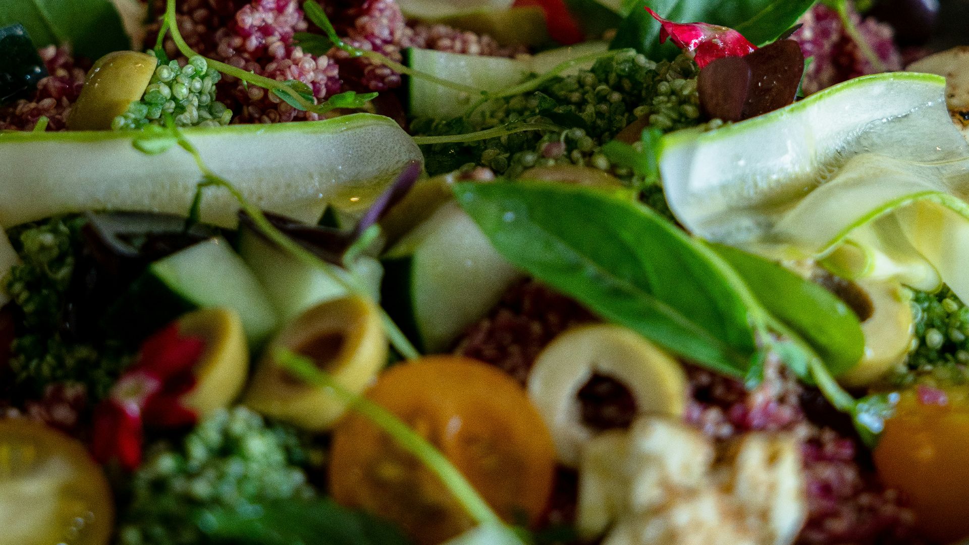 a bowl of food with a fork in it