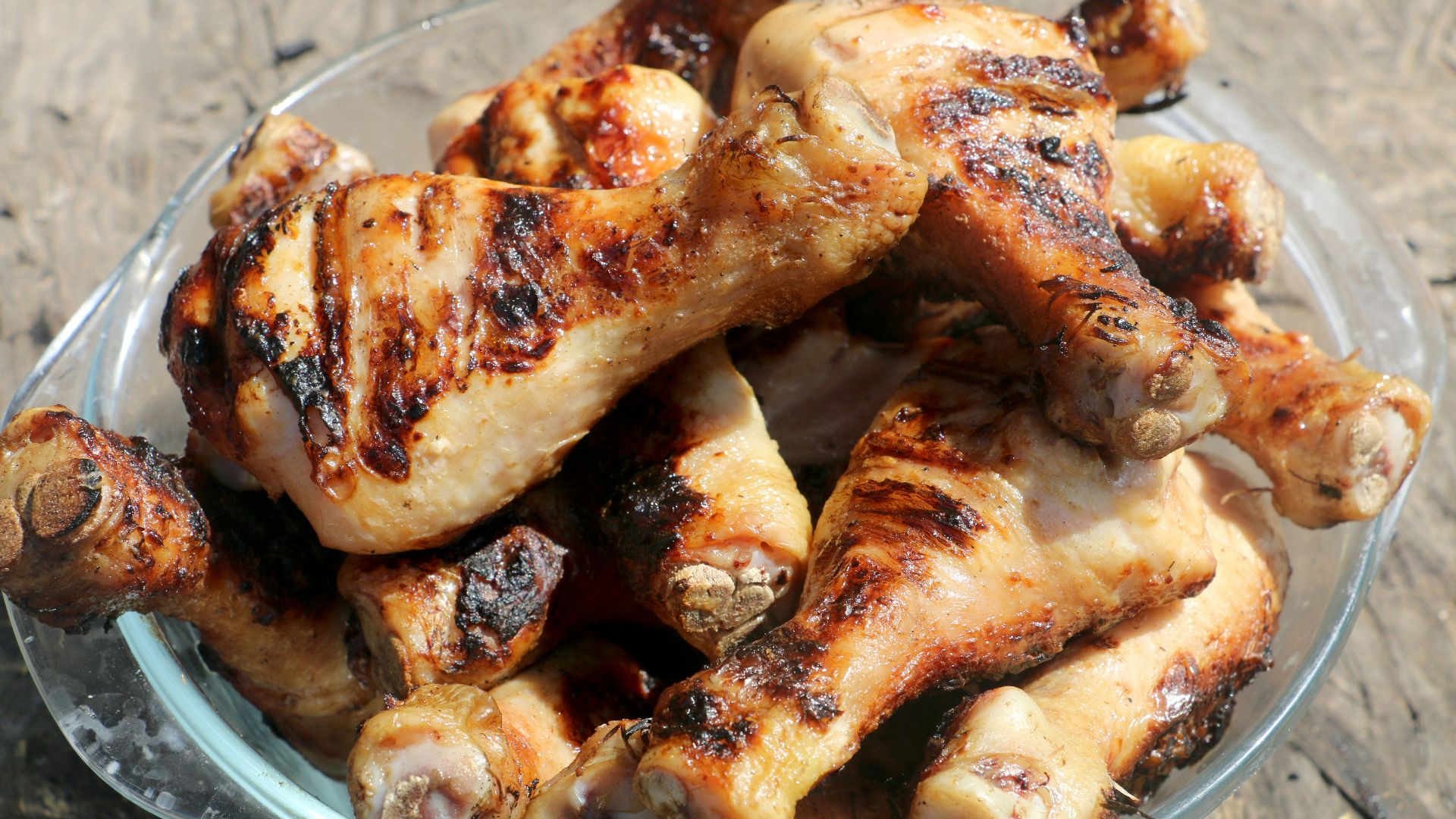 fried chicken on clear glass plate