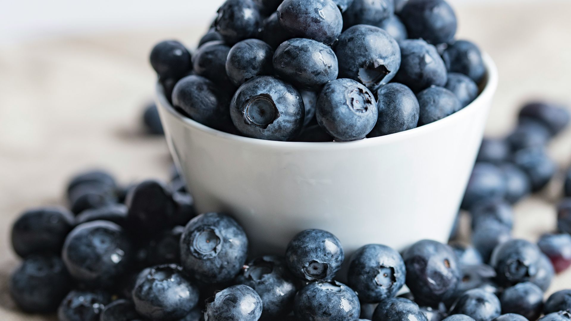 blueberries on white ceramic container