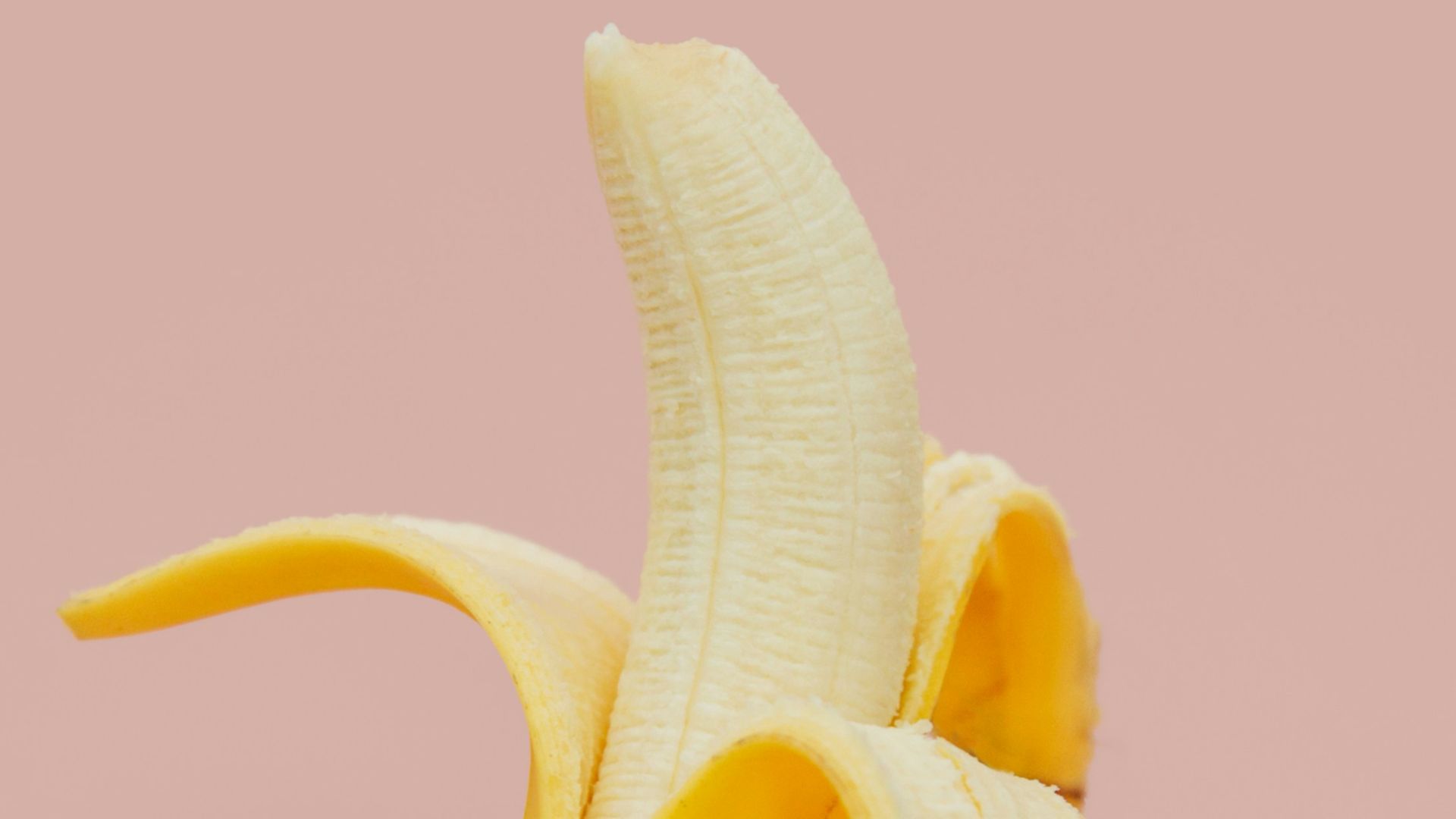 half peeled banana fruit