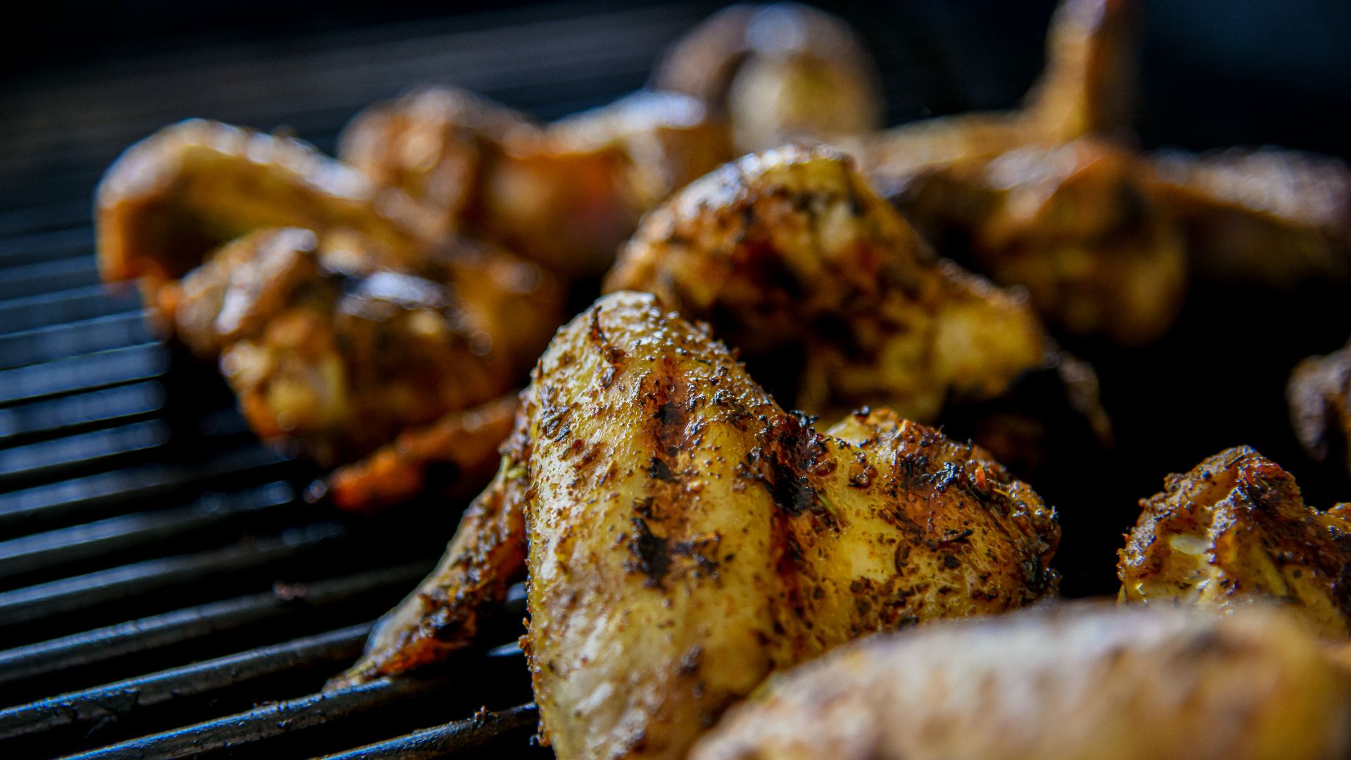 grilled meat on black grill
