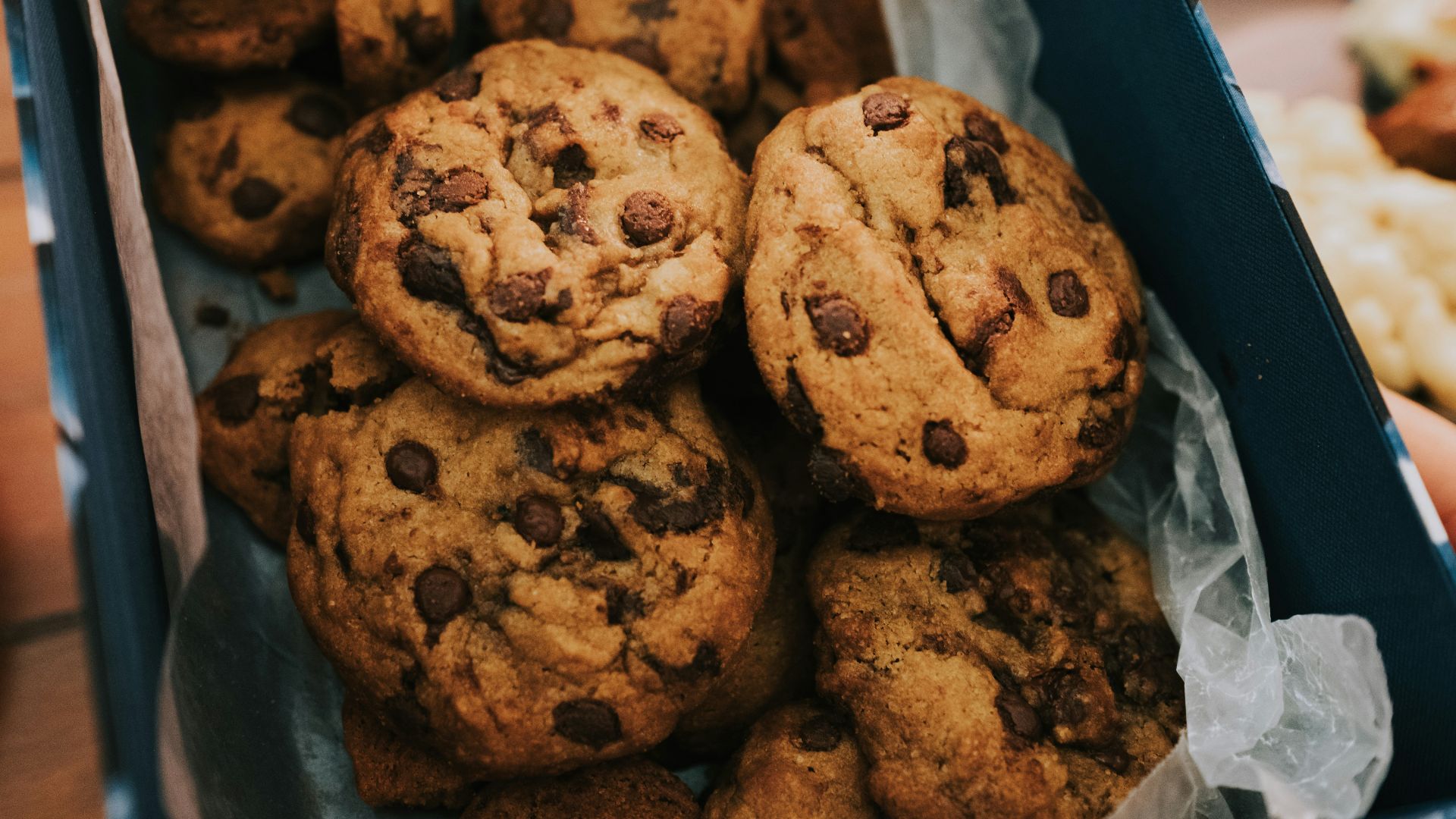 brown cookies on white plastic pack