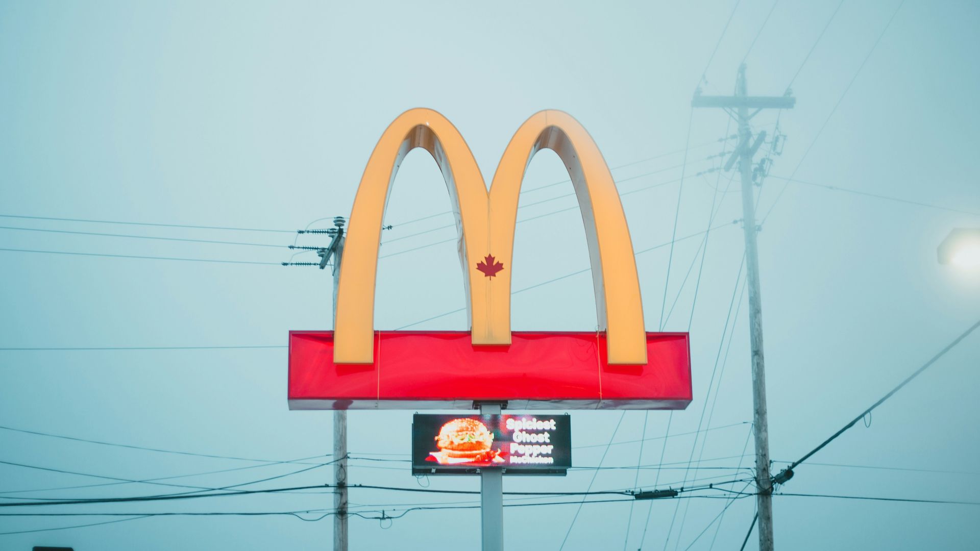 red and white led signage