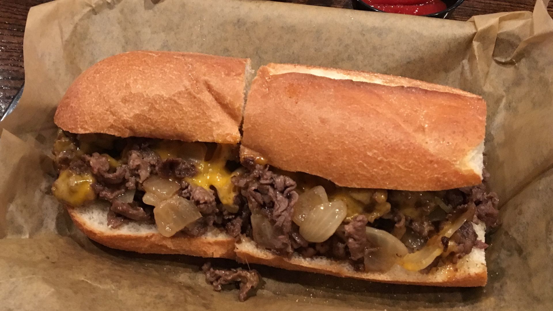 File:Philly cheesesteak with french fries.jpg