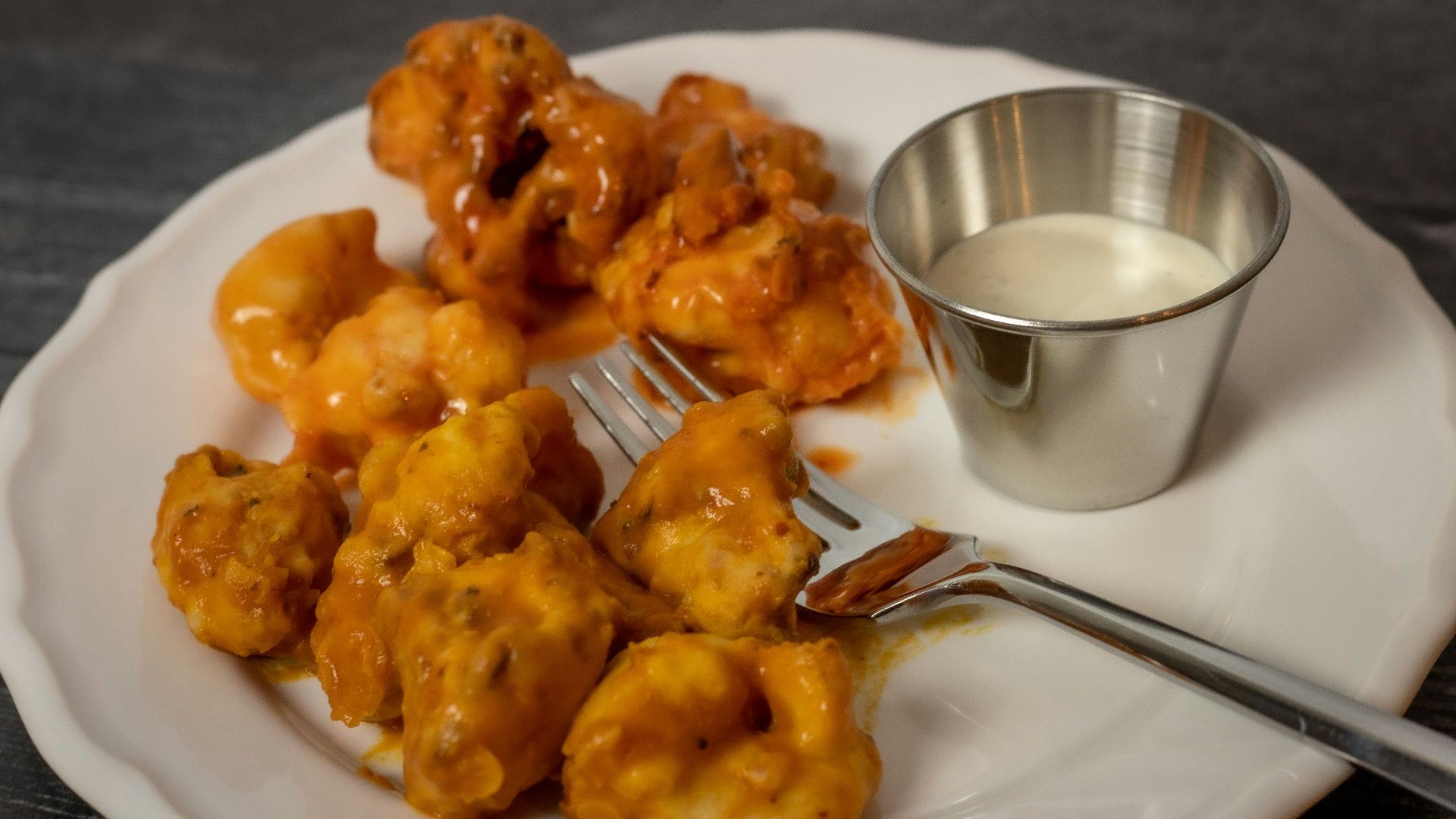 fried food on white ceramic plate