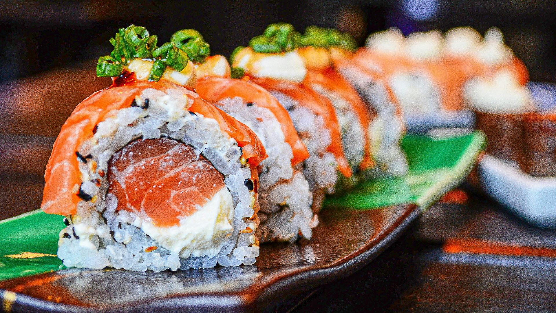 sushi on white ceramic plate
