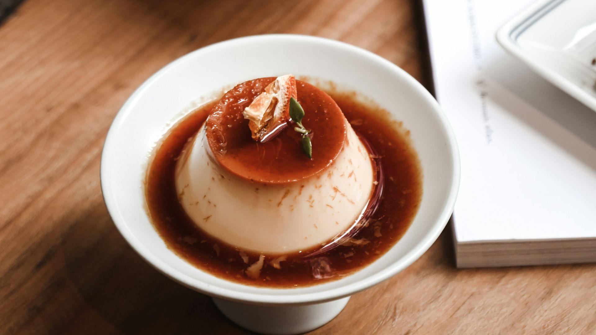 sliced strawberry on white ceramic plate