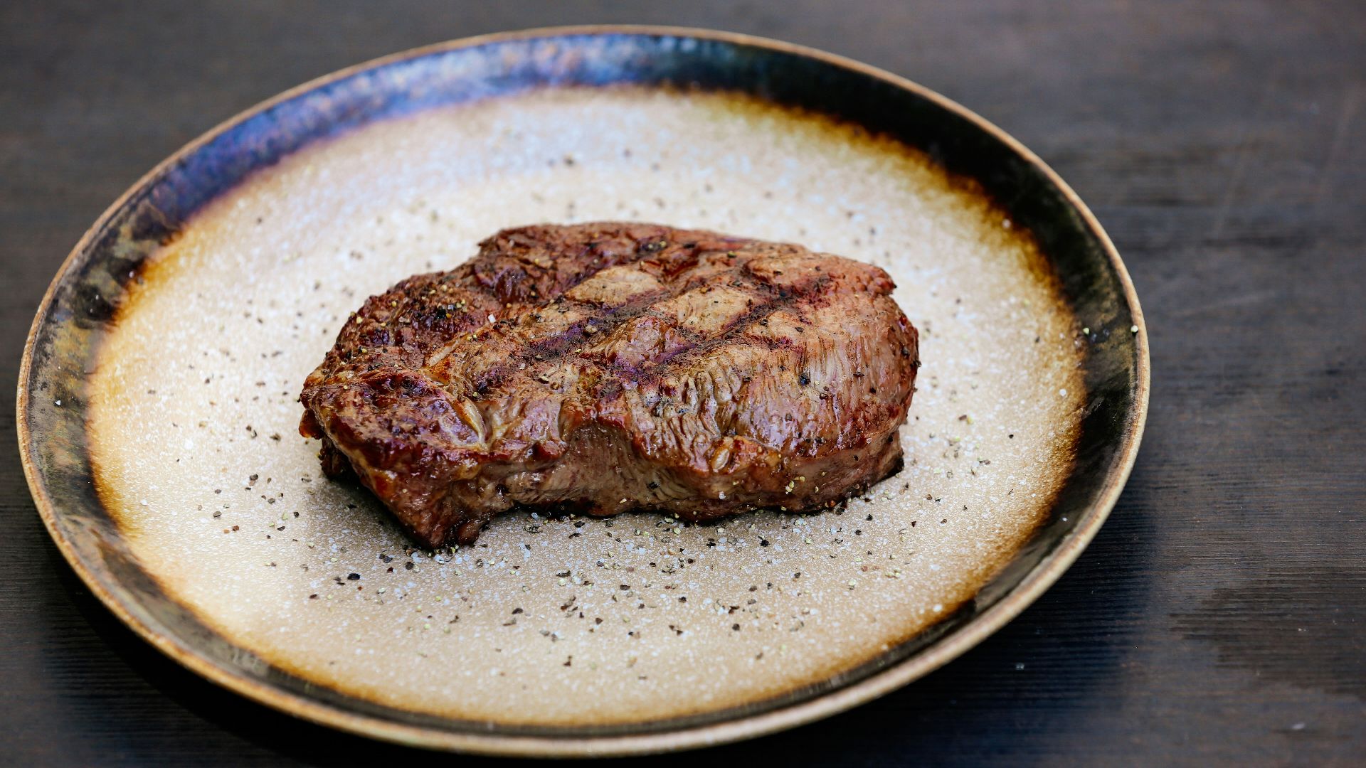 a piece of meat on a plate