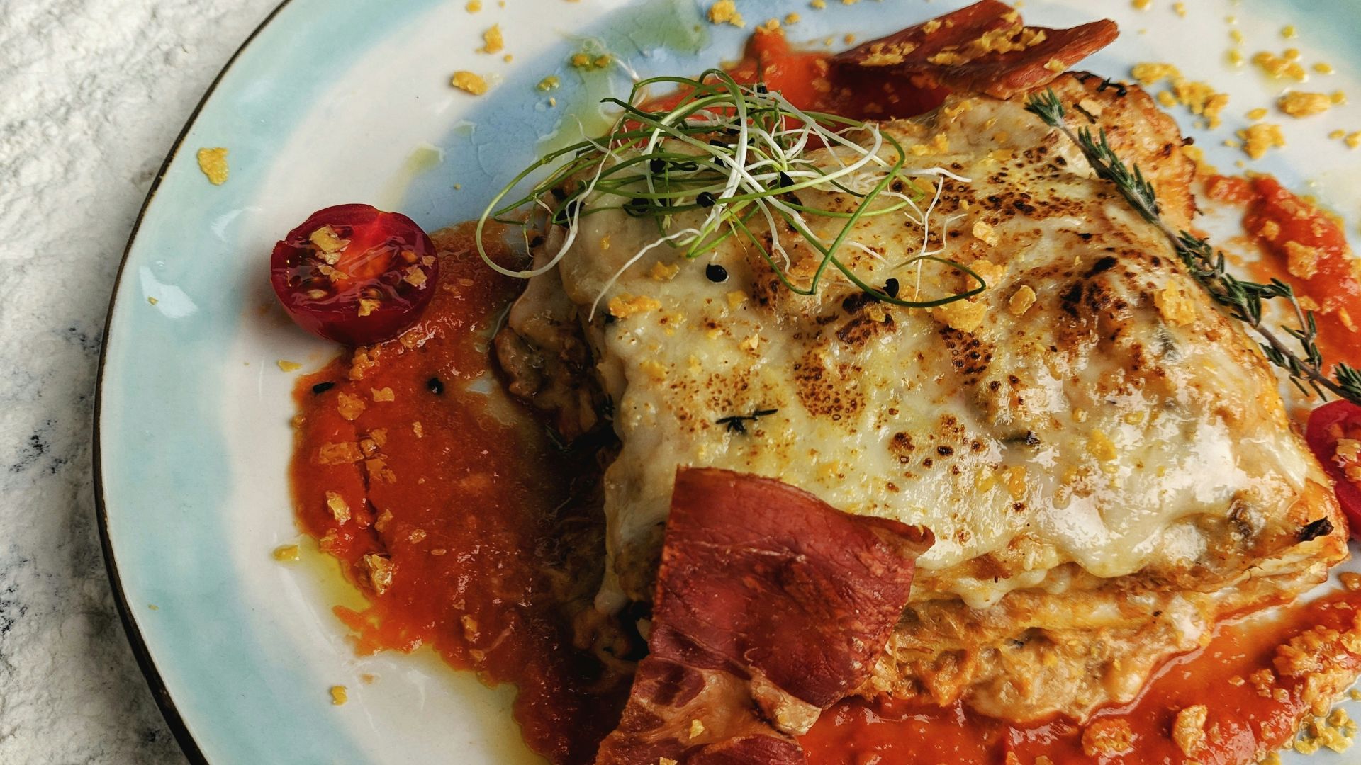 cooked food with sauce