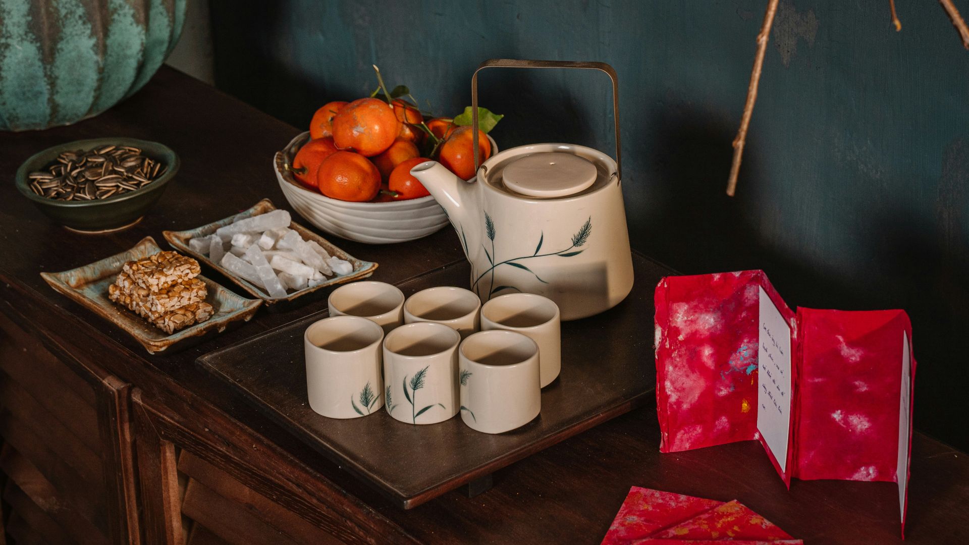 white ceramic mugs on brown wooden table