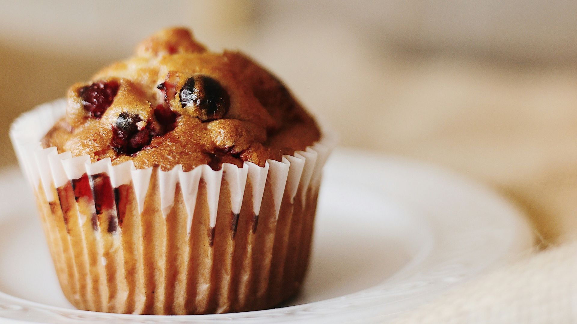 baked cupcake on plate
