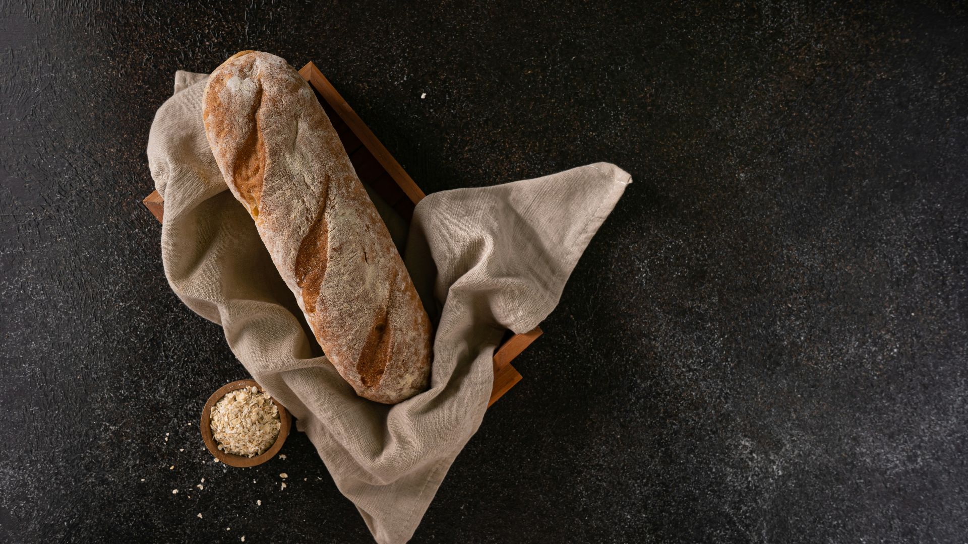 a loaf of bread sitting on top of a table