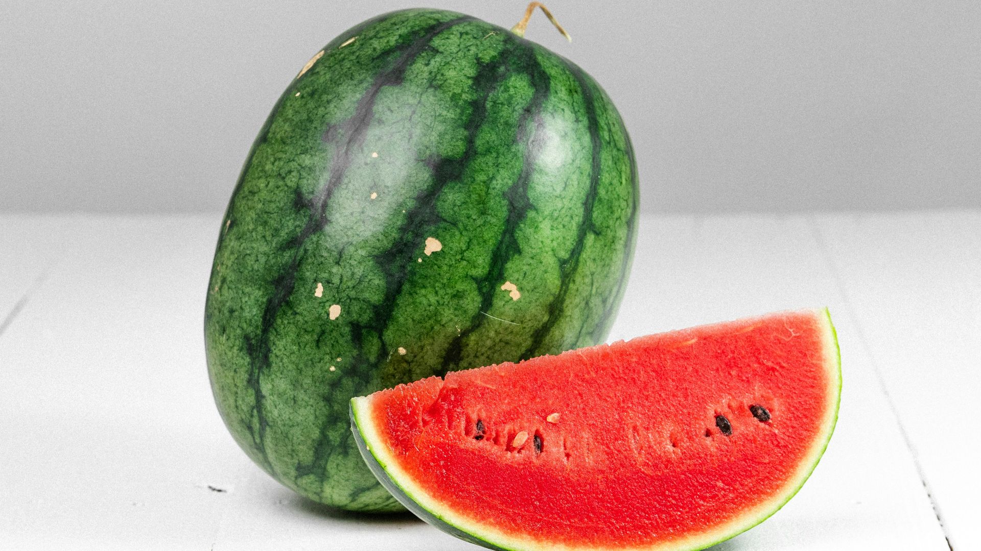watermelon fruit on white table
