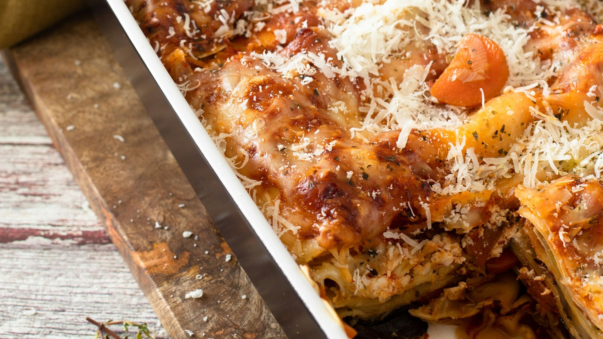 cooked food on white ceramic tray