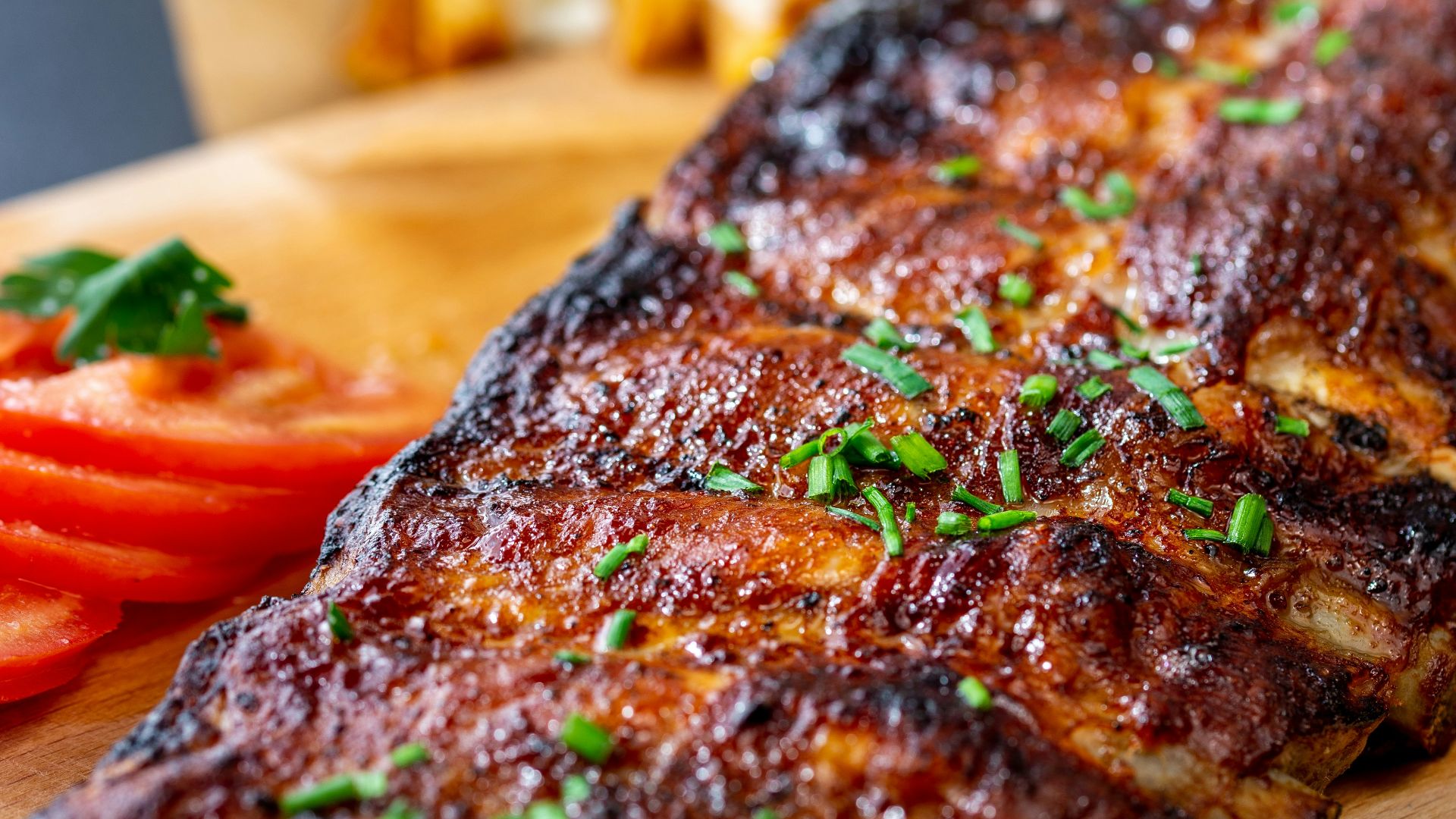 a close up of a fish on a cutting board