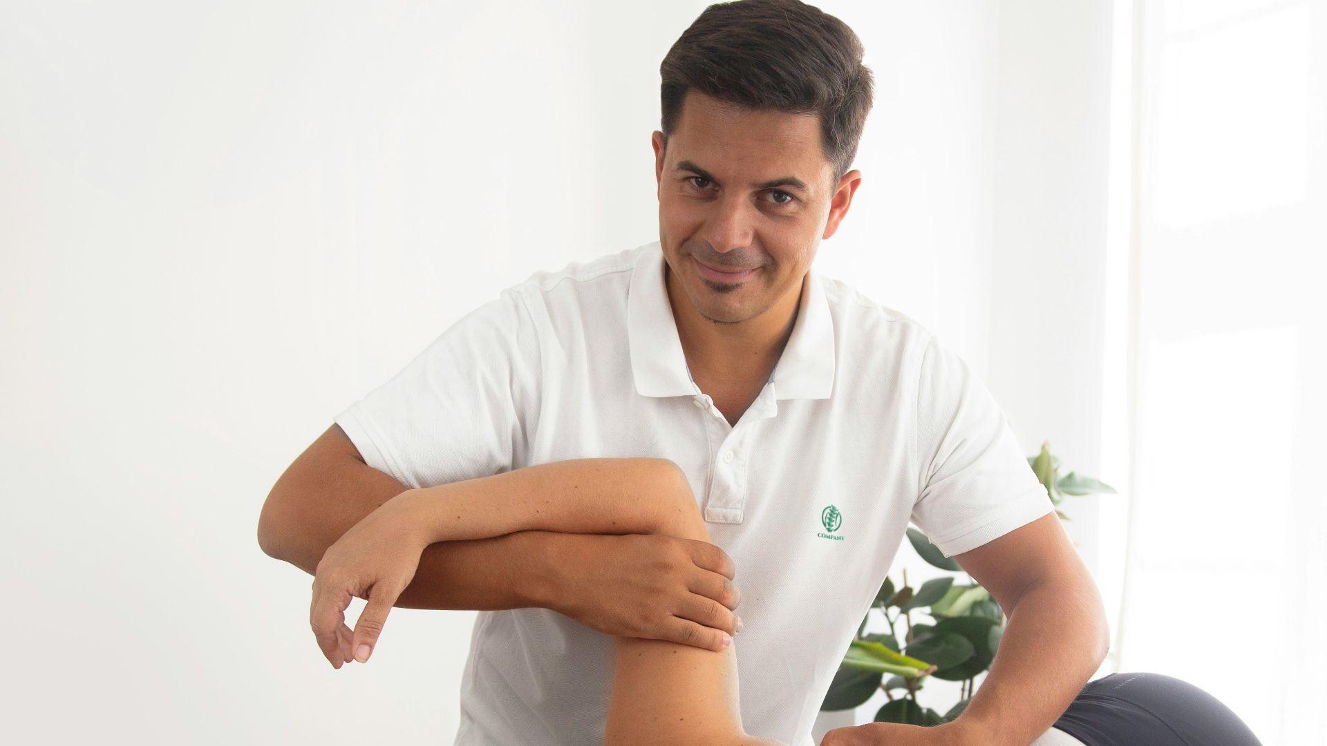 a woman getting a back massage from a man