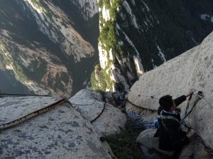 climbing mount hua china danger hike