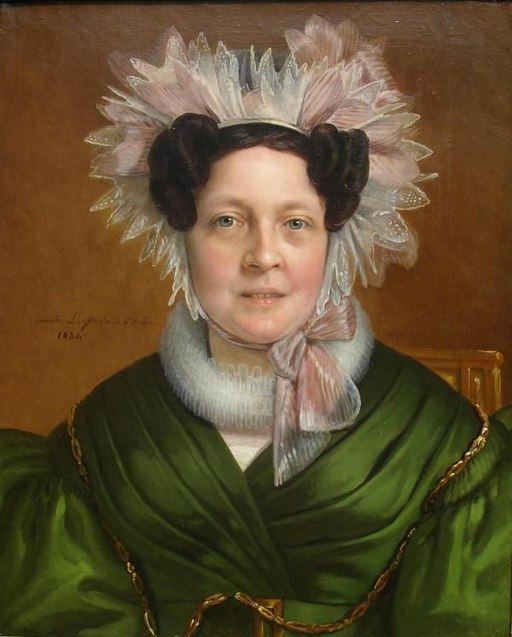 Louise Amelie Legrand De Saint-Aubin - Lady In Green (Probably Baronne Lepic)