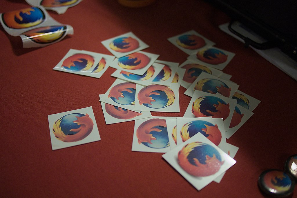 Firefox Stickers Tattoos At Fscons Mozlla Table (130791597)