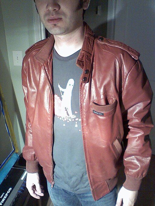 Man In Leather  Members Only  Jacket