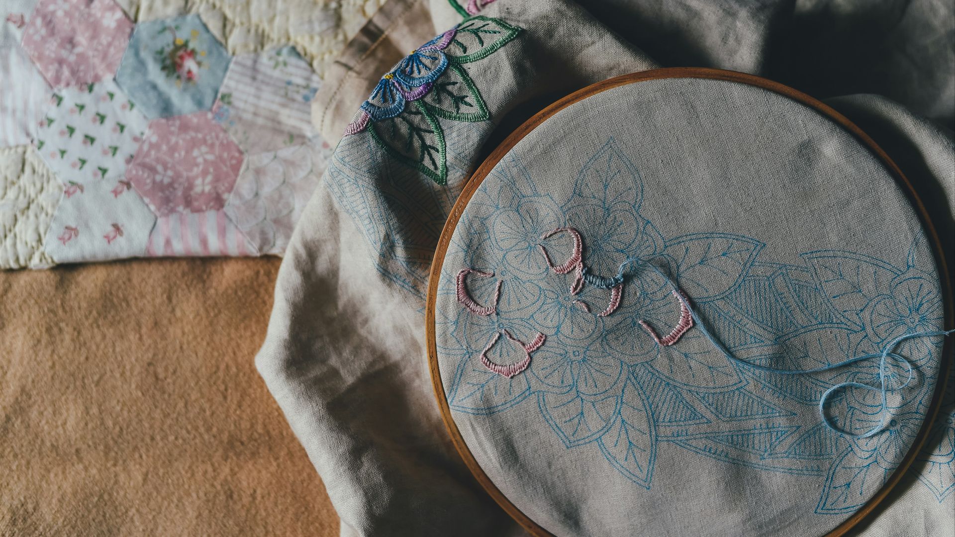 embroidery near textile