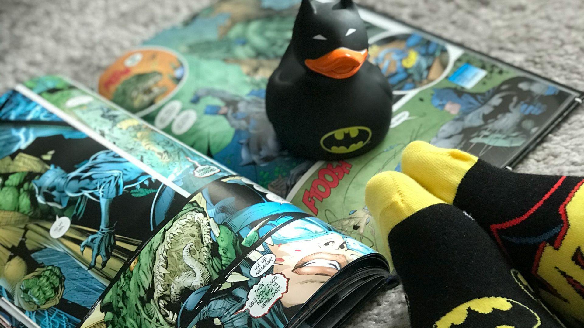 black and yellow batman socks