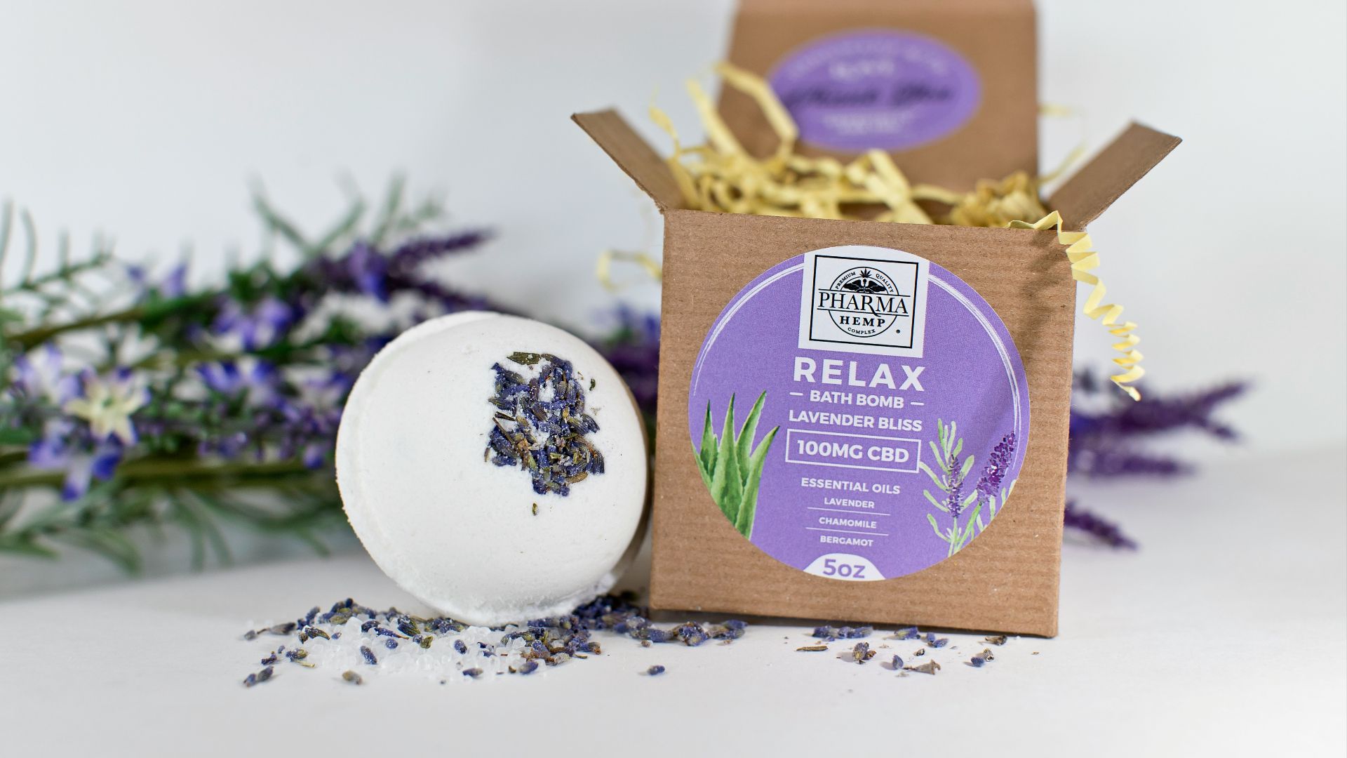 purple and brown labeled box