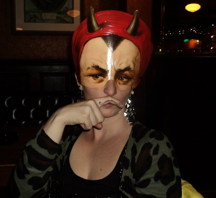 Finger Moustache Tattoo