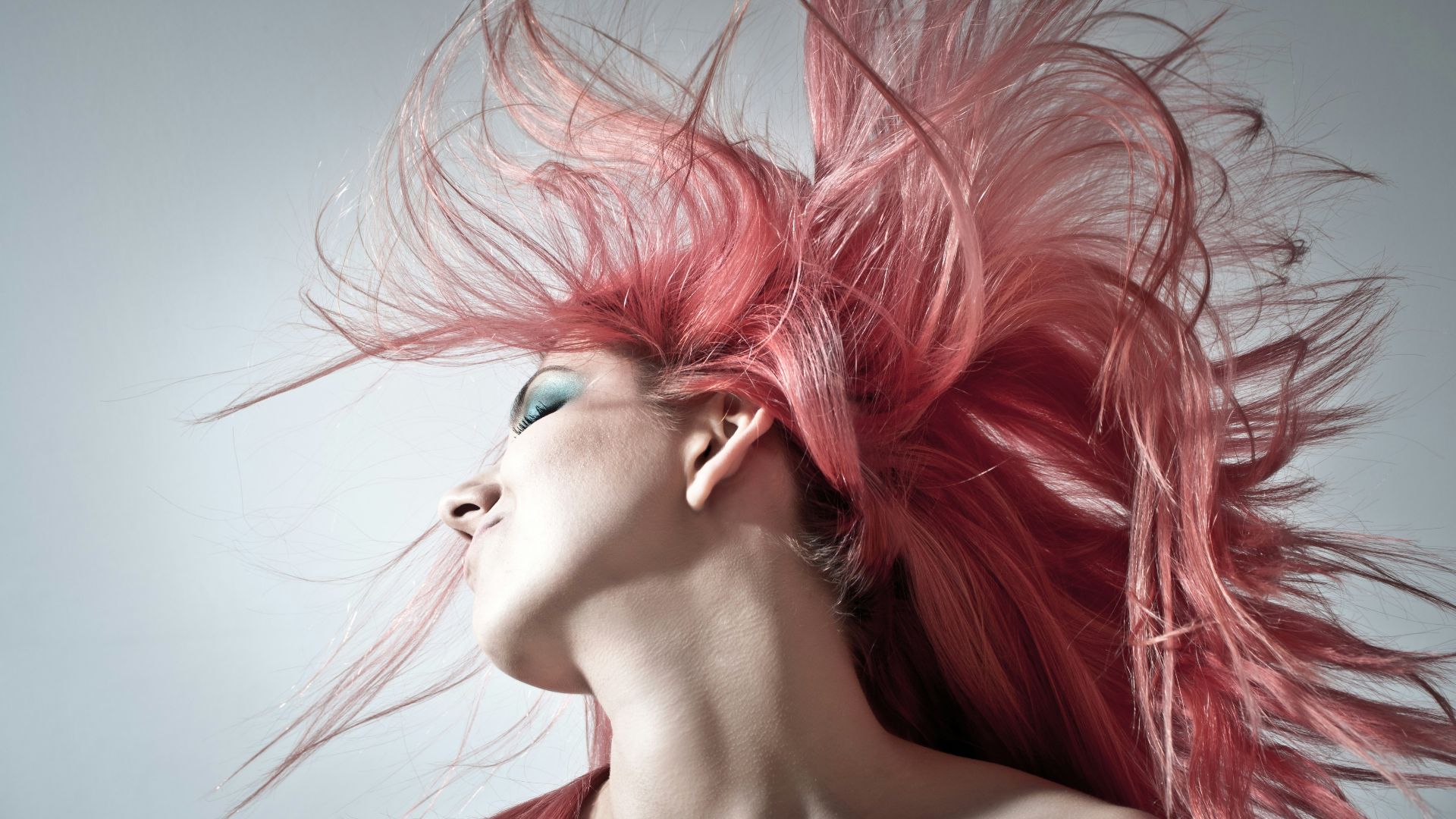 woman waving her hair