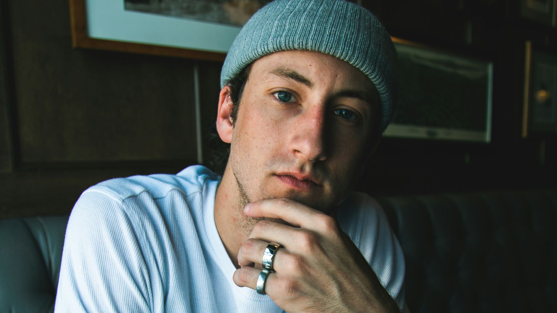 man looking at the camera