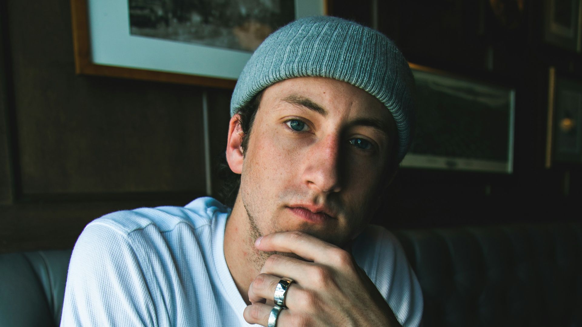 man looking at the camera