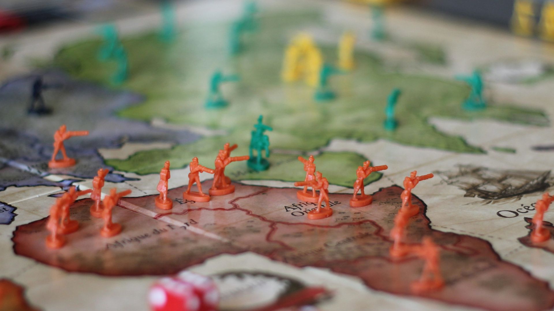 red white yellow and green abstract painting