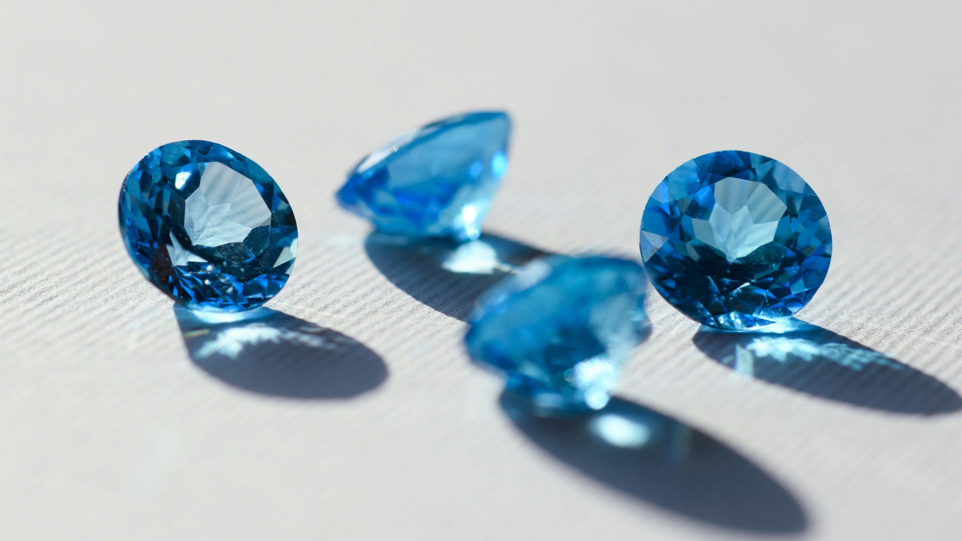 blue stone on white surface