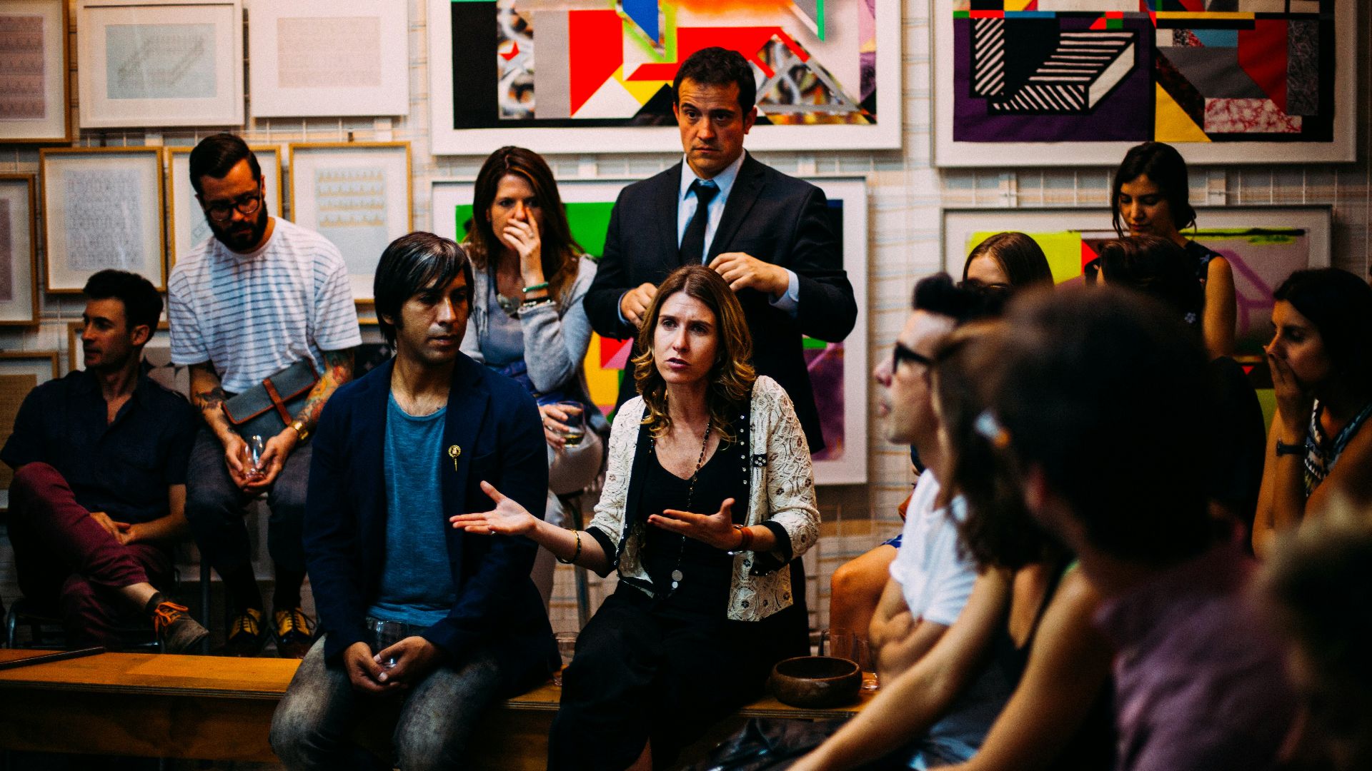 people meeting in room