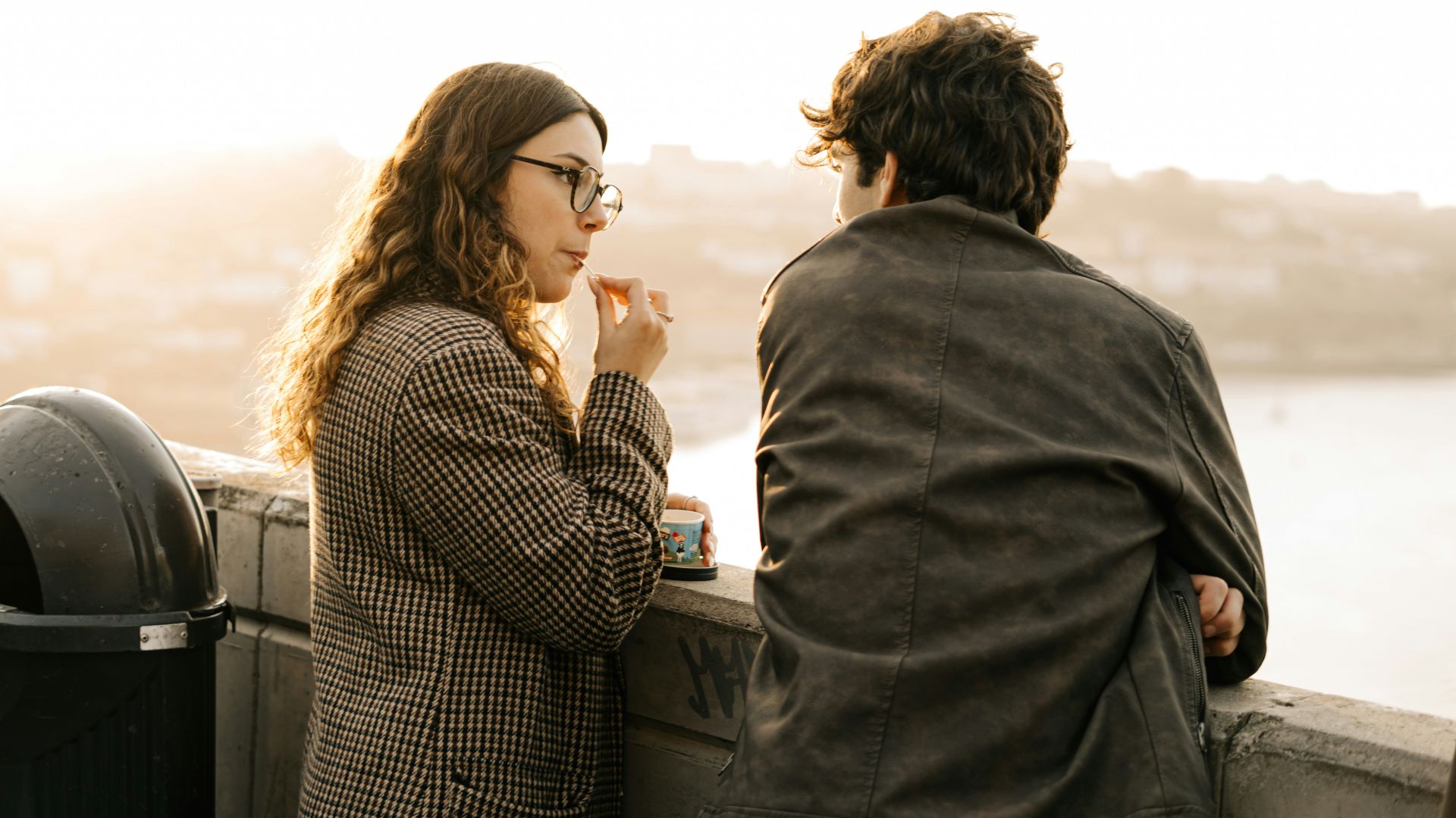 A man and a woman standing next to each other