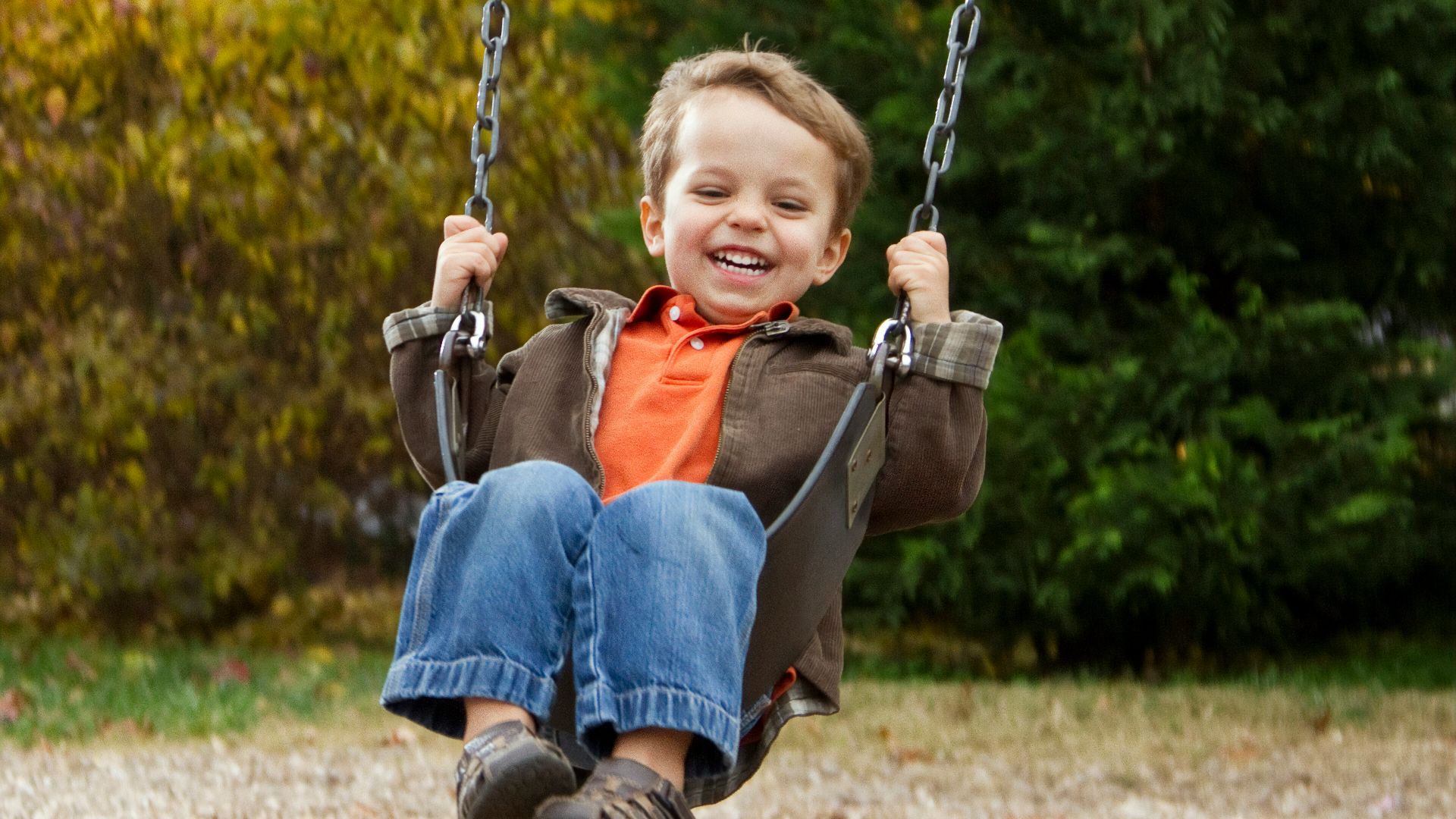 boy on swing