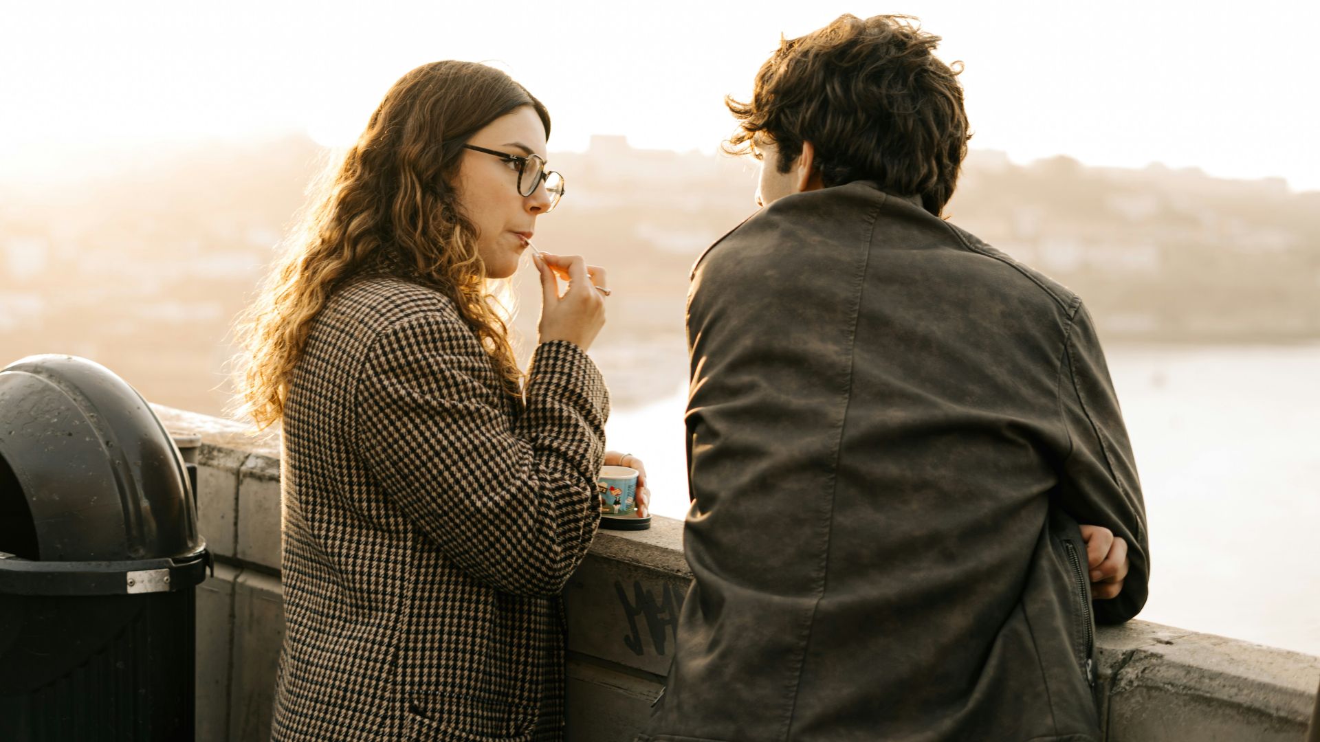 A man and a woman standing next to each other
