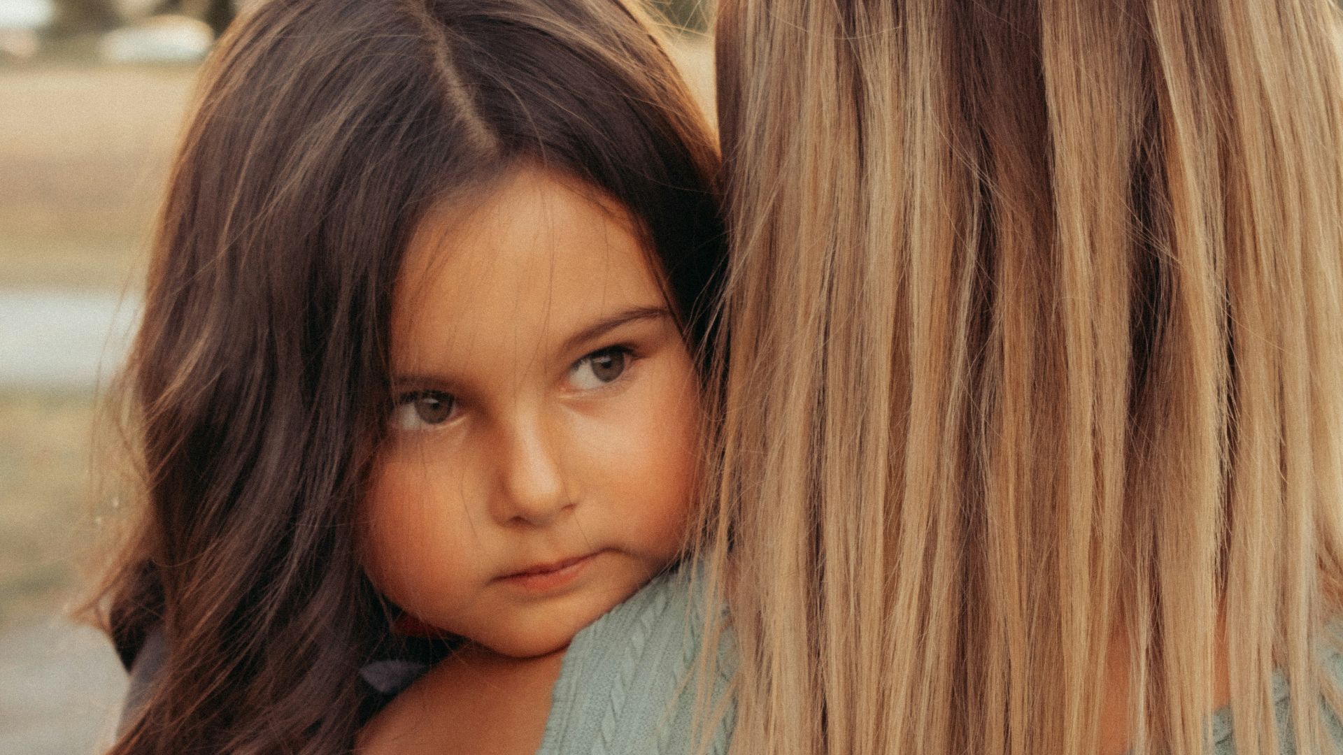 a woman with long hair