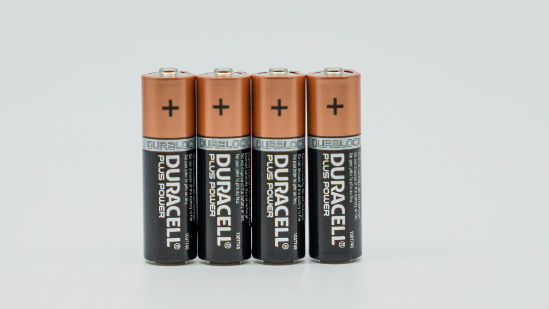 four Duracell batteries
