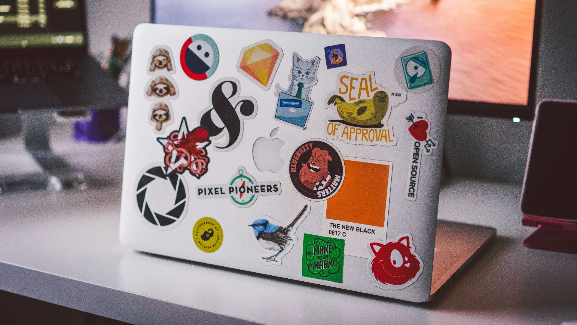 white and red heart and flowers stickers