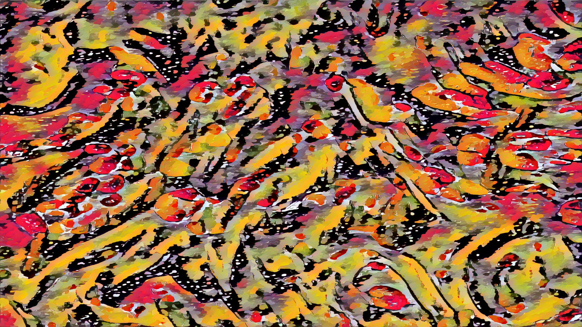 Abstract art featuring bright colors and texture.